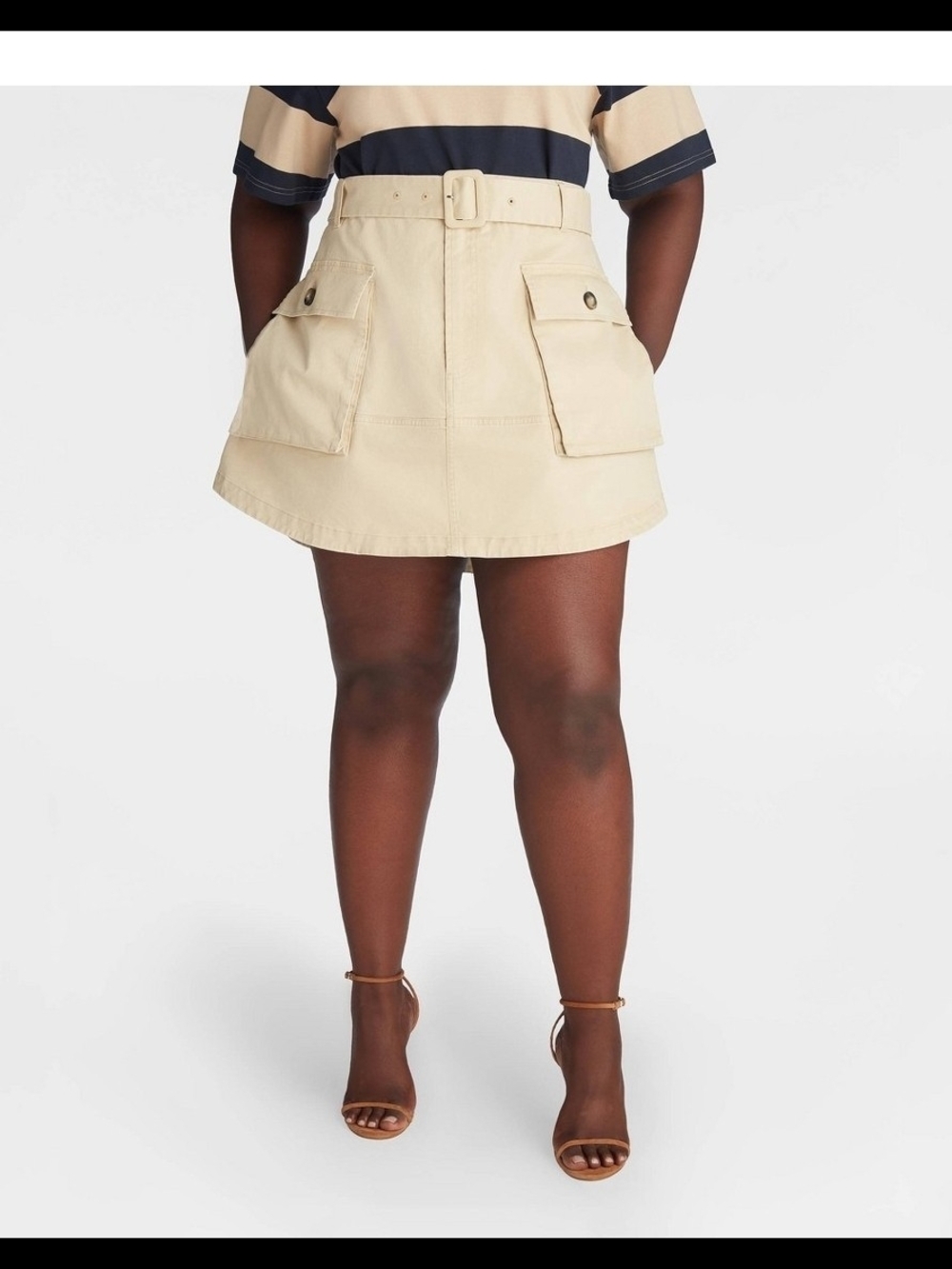 KBB Utility Pocket Belted Mini Skirt
